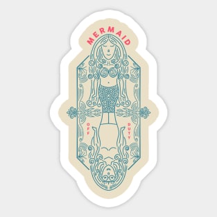 mermaid off duty Sticker